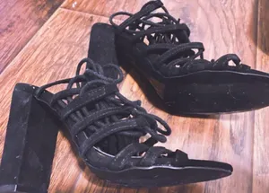 ✨Forever 21 Women's Blue Faux Suede Lace-up Heels✨ thumbnail 1