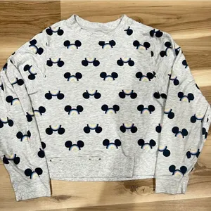 Disney Rainbow Mickey Ears Long Sleeve Thin Crewneck Women’s Large thumbnail 1