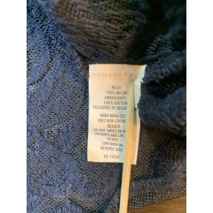 Abercrombie & Fitch‎ Whimsygoth Blue Floral Crochet Lace Sheer Tank Cottagecore thumbnail 7