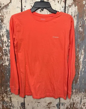 Women's Columbia long sleeve tshirt, coral, size small thumbnail 1