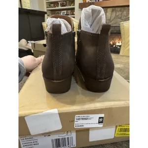 Lucky Brand Women's Basel Ankle Boot Chocolate Arezzo Wax Size 9.5 Distressed thumbnail 6