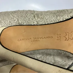Camilla Scovgaard tan suede leather‎ platform stiletto Heels size 35.5 thumbnail 7