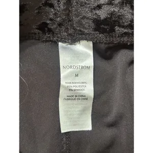 Nordstrom Black Velvet Leggings Soft Stretch Casual Pants Size‎ M thumbnail 4