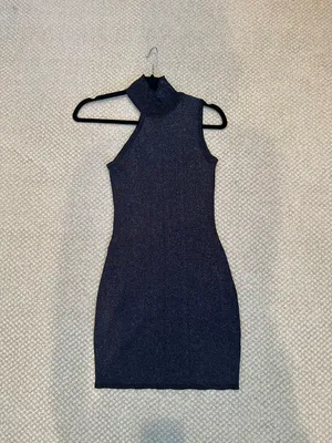 Super down Metallic Bodycon Dress  thumbnail 3