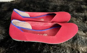 Rothy’s The Flat Round Toe | Red | Size 7 flats shoes ballet thumbnail 1
