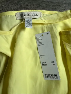 Urban Outfitters Yellow Midi Slip Dress NEW Large Adjustable Summer thumbnail 5