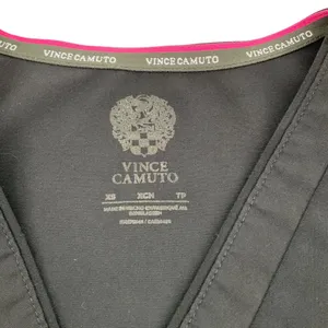 Vince Camuto Womens Black Scrub Jacket & Top Set XS Polyester/Spandex Blend thumbnail 9