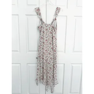 Kirious Los Angeles Floral Draped Neck Midi Dress Coquette Romantic Feminine thumbnail 7