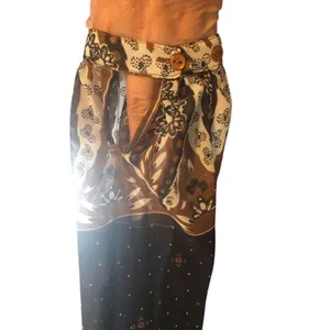 Bohemian Long Sleeved Semi Sheer Lined Romper Size XL Black and Brown thumbnail 7