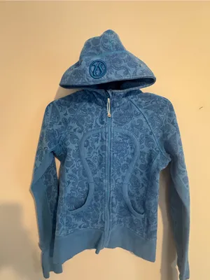 lululemon athletica Scuba Hoodie Blue Paisley- 4 thumbnail 4