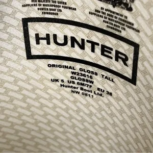 HUNTER Original Tall Gloss Rain Boots in Gray Women’s Size 7 thumbnail 8
