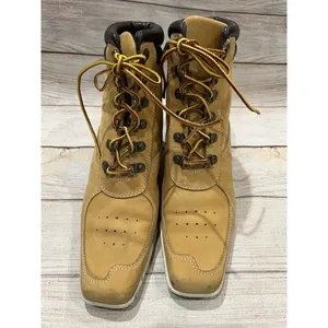 Timberland Women’s Ankle Wedge Premium Wheat Leather Boots Size 7 thumbnail 4