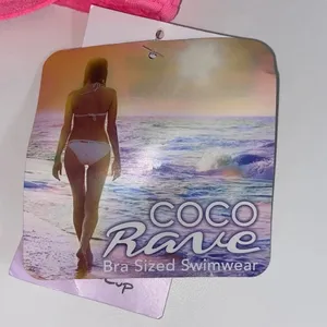 NWT 32C Coco Rave Bae pink push up detachable strap lightly‎ padded bikini thumbnail 8