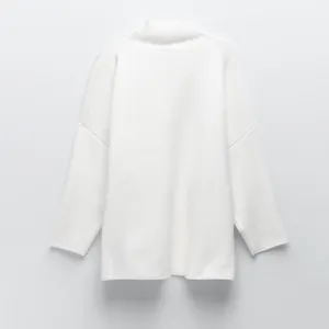 Zara Soft High‎ Neck Sweater in Ivory Size Small thumbnail 3
