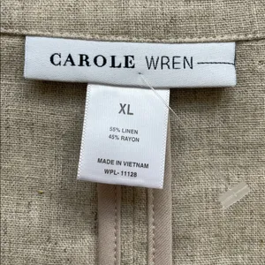 Women's Beige Blazer Tan Size XL thumbnail 2