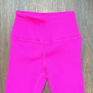 Hot Pink Ribbed Leggings thumbnail 2