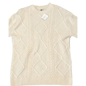 American Eagle Sweater Womens Size S White Long Tunic Crew Neck Oversized NWT thumbnail 5