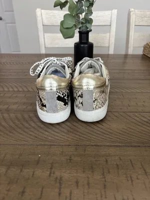 Steve Madden Women's Snake Print Sneakers - Gray and Cream thumbnail 5
