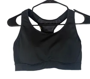 Adidas Black Side Cut Out Racerback Mesh Athletic Gym Sports Bra Women Sz M thumbnail 1