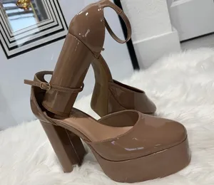 Madden Girl Dion Nude Patent Platform Heels - Size 10 thumbnail 1