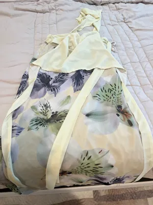Light Yellow Halter Swim Top with Floral Sarong thumbnail 4