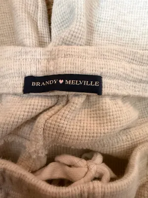Brandy Melville Waffle Knit sweat pants  thumbnail 3