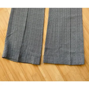 80's Vintage Renfrew Grey Herringbone Tweed Two Piece Blazer and Pants Suit thumbnail 15