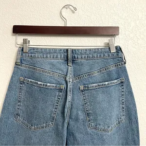 Old Navy Womens Jeans Denim Blue High Rise Curvy OG Loose Slit Ankle Size 6 thumbnail 4