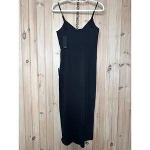 NWT Lulus Reinette Black Midi Dress Party Holiday Classy Elegant Gala Banquet M thumbnail 5