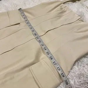 L’academie Ashleigh Stretch Cotton Cargo Mini Dress in Khaki Beige XL thumbnail 6