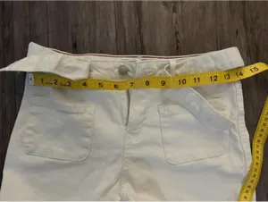 Y2K Tommy Hilfiger High Rise White Denim Shorts SZ 12 thumbnail 4