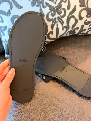 Coach black suede flat sandals  thumbnail 4