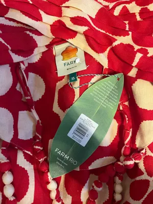 Farm Rio Palermo Linen Midi Dress XS thumbnail 6