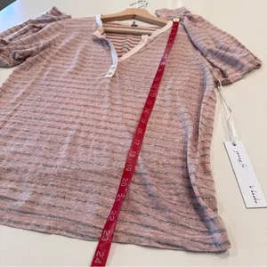 Young Fabulous Broke Striped Linen Top Size‎ Small thumbnail 6