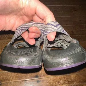 Chacos gray double strap orthotic arch support gorpcore 8 sandals thumbnail 3