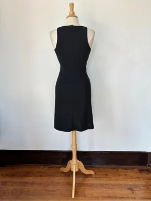 EXPRESS Vintage Late 90s Y2K Classic Black Wrap-Style Sleeveless Old Money Office Siren thumbnail 5