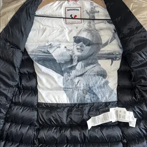 ROSSIGNOL Women's Down Puffer Ski Jacket Sz Small EUC‎ Tan thumbnail 8