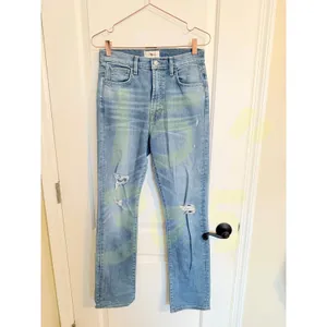 7 For All Mankind Easy Slim‎ Jeans Womens 27 Light Blue Floral High Rise thumbnail 7