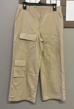 Princess Polly Women’s Beige Cepora Cargo Wide Leg Pants With Pockets- size 4 thumbnail 1