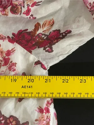 Free People White floral babydoll ruffle dress with Pink Floral Neckline thumbnail 7