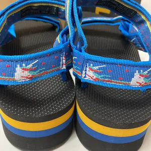 Teva blue unicorn Flatform platform sandals size 9 NIB thumbnail 4