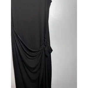 LBD ChicMe Black Sleeveless Wrap Front Side Tie Midi Dress Medium T1ODF2276 thumbnail 2
