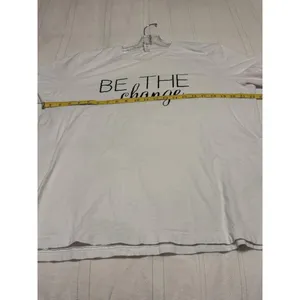 "Be The Change" White Graphic‎ Tee Bella Canvas XL thumbnail 5