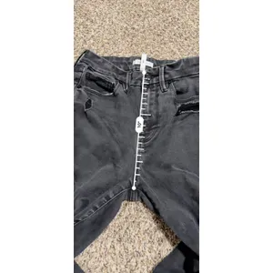 Good American Good Waist Crop Skinny Jeans Black Distressed High Rise 4/27 thumbnail 6