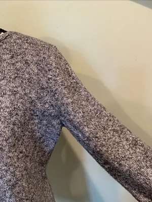 Old Navy Women’s Small Black and Gray Marled Long-Sleeve Pullover Tunic Sweater thumbnail 2