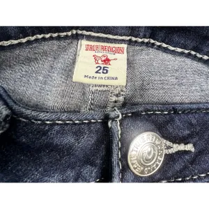 True Religion Womens Size 25 Skinny Jeans Dark Wash Stretch Horseshoe Denim thumbnail 5