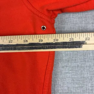 Lauren Ralph Lauren Jacket Womens Small Red Cotton Hooded Full Zip Pockets thumbnail 6