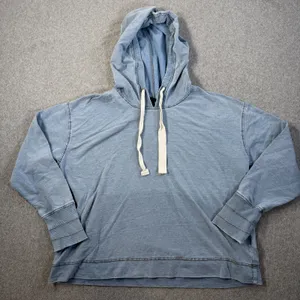 Jane + Delancey Women's Large Hoodie Sweatshirt Washed Blue Drawstring Casual thumbnail 1