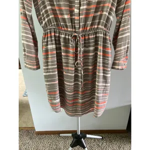 Apt.9 women's‎ gray/pink long sleeve pockets dress size 10 thumbnail 3