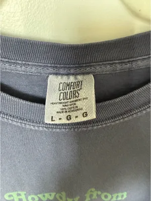Comfort Colors T-Shirt Large Navy Gruene Tx thumbnail 2